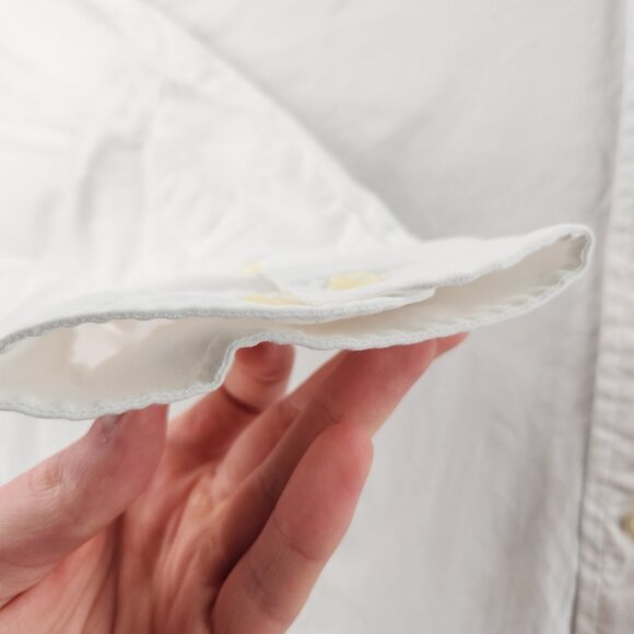 Brooks Brothers Button-Down Cotton XL White Mens Shirt Pocket Business Solid - Picture 4 of 16